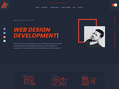 Personal website of Haridas Patil. pardot landing page web design