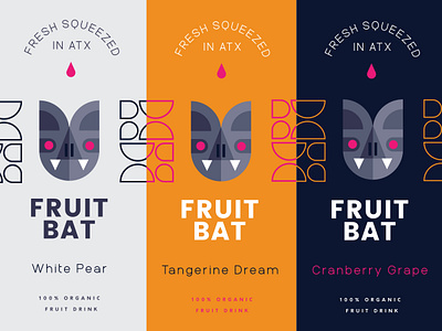 Going Batty Packaging bat brand brand identity branding design fruit geometric graphic design icon identity illustration juice logo logo design mark packaging pakage design seal type typography logo