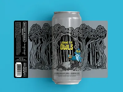 Looking for Owls beer brewery cookie craft beer design forest graphic design illustration labeldesign micron pen owl owl illustration owls packagedesign packing stout