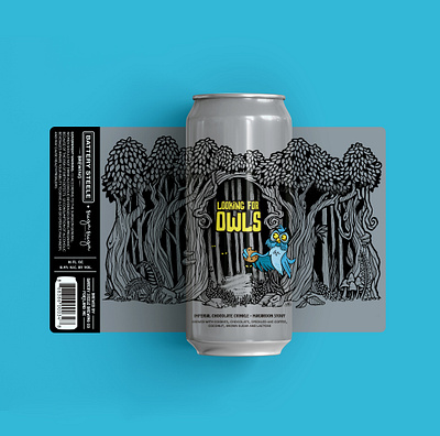 Looking for Owls beer brewery cookie craft beer design forest graphic design illustration labeldesign micron pen owl owl illustration owls packagedesign packing stout