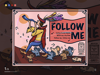 Follow me illustration