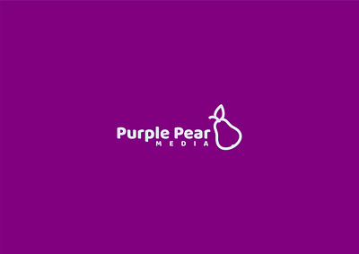 Purple Pear Media Company art branding clean design flat font icon illustration illustrator lettering logo logo design minimal purple purple logo vector