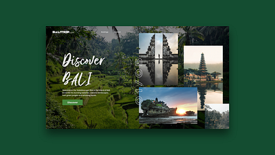 Discover Bali Design Concept bali design flat indonesia travel trip typography ui ui ux web web desgin website