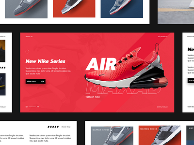 shoes shop web design animation app app black white clean design designer nike shoes red shapes shoes shoes app shoes design shopping ux web