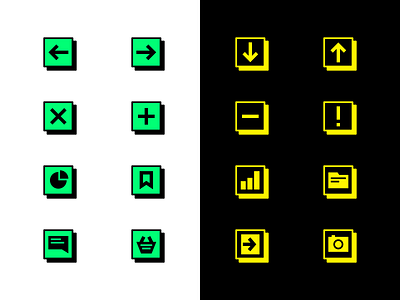 Neubrutalism Icons Set basic bold brutal design figma icon icons interface neobrutalism neubrutalism shapes sketch strong ui uidesign vector