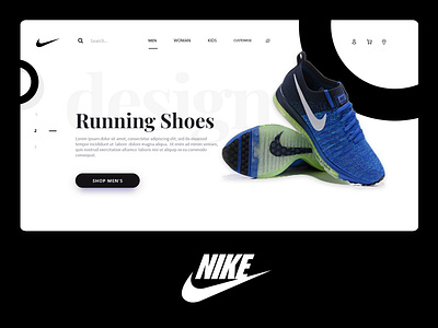 Nike Web Redesign landing page abode xd black design art landingpage new design nick photoshop shoe shoes shoping shopping app software design vector web designer webdesign webpagedesign website concept website design