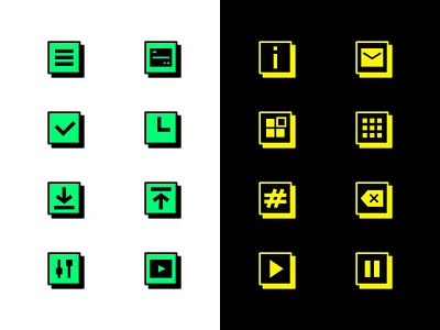 Neubrutalism Icons Set #2 basic bold brutal design figma icon icons interface neobrutalism neubrutalism shape sketch strong ui vector