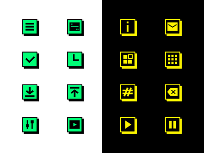 Neubrutalism Icons Set #2 basic bold brutal design figma icon icons interface neobrutalism neubrutalism shape sketch strong ui vector