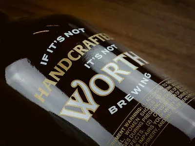 Worth Brewing 1 badge beer brand design graphic identity monogram packaging
