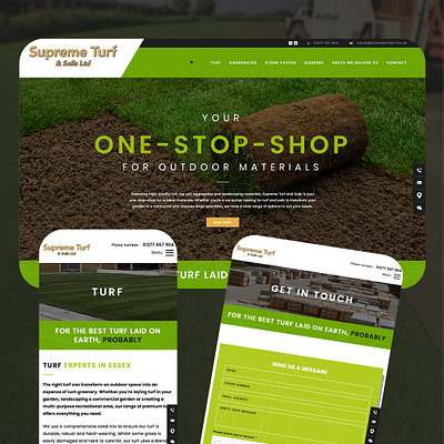 Supreme Turf & Soils NEW website aggregates essex marketing turf suppliers website design