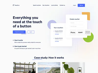 Vouch.rs - How it works page branding concept design fireart fireart studio illustration logo ui ux vouchers web