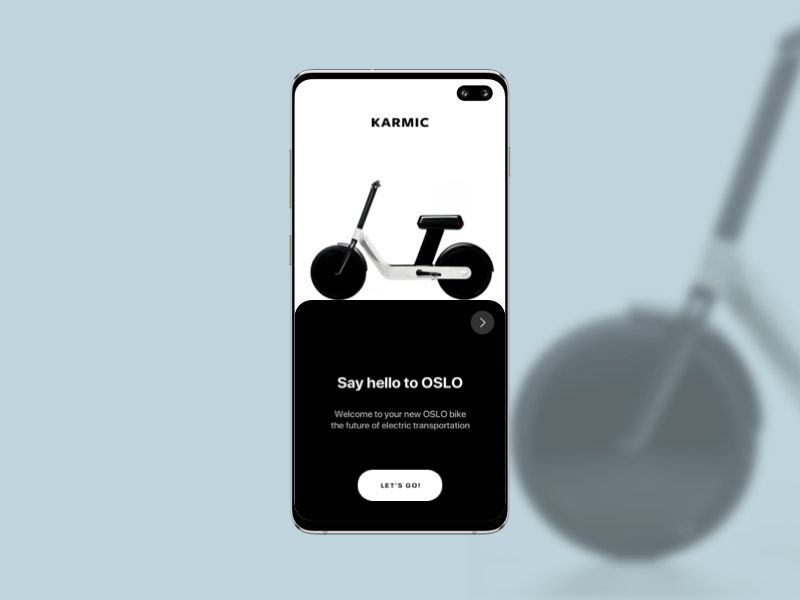 Onboarding OSLO DailyUI bicicleta bicycle bike cycle dailyui dailyui023 dailyui23 dailyuichallenge e bike electric bike mobile mobileapp mobiledesign onboarding ui ux