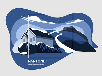 Classic Blue 2020 blue classic blue design illustration pantone poster vector