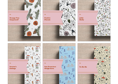 Wrapping Paper Partyyy christmas floral gifts holidays illustration paper pattern presents sanfrancisco wrappingpaper