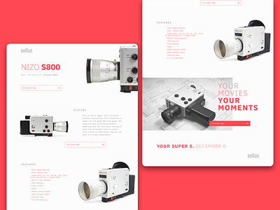 Daily UI #003 - Landing Page braun camera daily ui landing page minimal product vintage