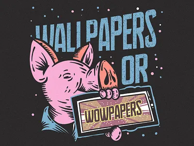Wallpapers or Wowpapers design graphic design illustration illustrator instagram photoshop retro vintage wallpapers