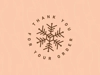 Thank you ❄︎ badge box christmas delivery holidays icon mule order post snow snowflake stamp sticker thanks wood