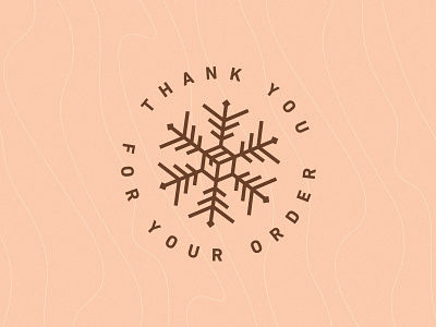 Thank you ❄︎ badge box christmas delivery holidays icon mule order post snow snowflake stamp sticker thanks wood