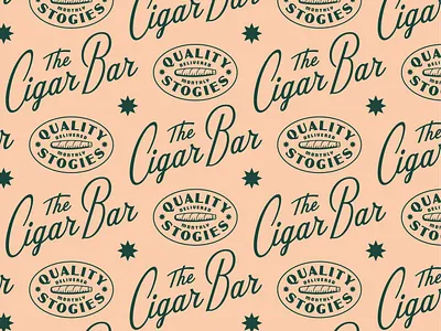 Cigar Bar 60s badge bar branding cigar custom havana identity lettering logo retro script smoke smoking star sticker tobacco typography vintage