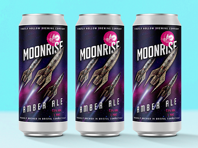 Moonrise Amber badge logo beer beer art beer branding beer can beer label branding design graphic design logo logo design package package design packaging packaging design
