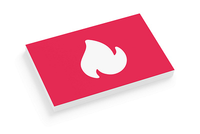 "Campside" Icon business cards branding businesscard design fire icon logo magenta red simple vector