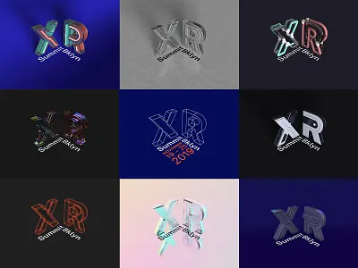 XR Summit Bklyn 3d 3d art ar branding c4d cinema4d graphic design letters logo typography vr xr