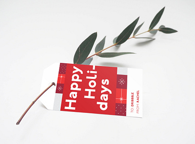 Holiday Tag gift tag illustration typography weekly warm up