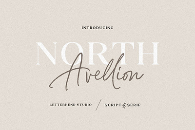 North Avellion - Script & Serif Font Duo branding classic fonts design elegant fonts font font design font duo fonts fonts collection graphic design lettering logo font script font serif font typeface typeface design typefaces typography vintage font vintage lettering