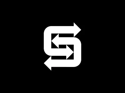 S + Arrows abstract arrows branding design geometric icon letter s logo negative space s simple subway esc symbol type
