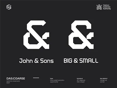 DAS:COARSE - Ampersand ampersand dasrobot dastype futuristic typography