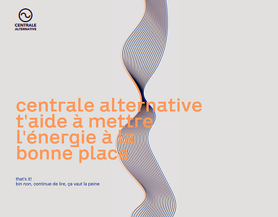 Centrale alternative 2 branding design quebec sigmund ui website