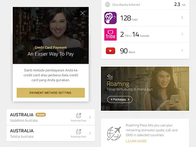 Telco App circa 2017 android app gold interface ios light telco