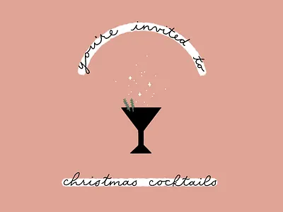 Christmas Cocktails design handlettering illustration ipad lettering letters procreate script type typography