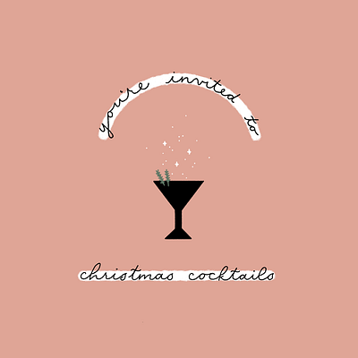 Christmas Cocktails design handlettering illustration ipad lettering letters procreate script type typography