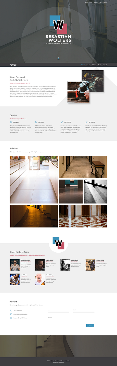 Web Design - Tiler Sebastian Wolters cx onepage ui ux web webdesign website