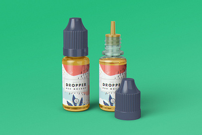 E-Juice Vape Dropper Bottle MockUp art bottle bottle mockup bottle mockups bottle package design dropper e juice mockup package package mockup package mockups packaging packaging mockups template vape vape dropper vape dropper mockup vape dropper mockups