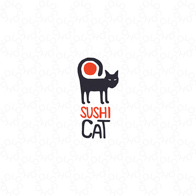 Sushi Cat Logo (for Sale) animal animals bar cafe cat cat logo food japanese food logo logos logos for sale pet pets sale sales sushi sushi cat sushi logo