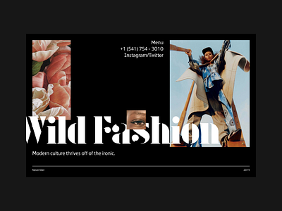 Online Magazine design fashion photography portfolio typography ui website