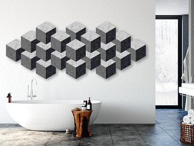 Cubes Wall Art 3d bathroom cubes felt interior design interior design ideas wall art wallpaper