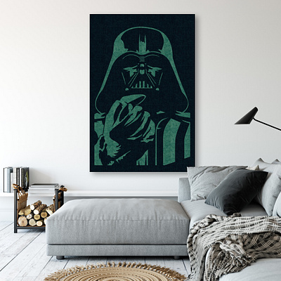 Darth Art art darth vader felt green star wars wallart