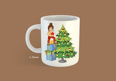 Christmas cup animation branding design illustration illustration design art web illustrator typography vector web