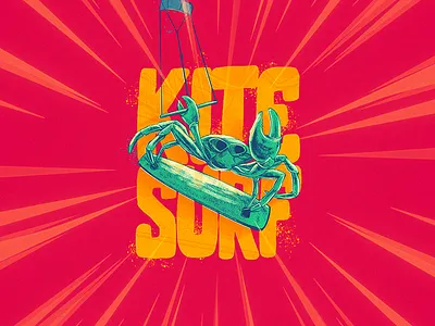 Kite Surf illustration kitesurf surf