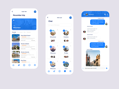 Travel planner UI branding chat city concept design minimal mobile mobile app mobile ui mobileappdesign travel ui ux