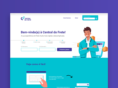 Central do Frete interface design web design website