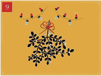 Christmas Countdown | 9 advent advent calendar animation cheer christmas christmas card design happy holidays illustration lights merry christmas midcentury mistletoe motion design motion graphics retro series texture tradition vintage
