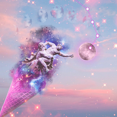 CoverArt _ Digital Collage banner ad banner design cover art cover design cyberwave digital illustration digitalart glitter photomanipulation photomontage poster a day poster art sculpture sculpture illustration space stars surreal surrealism universe vaporwave