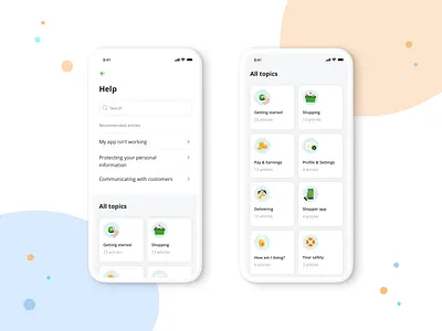 Help experience for shoppers help help center instacart product design shopping support ui