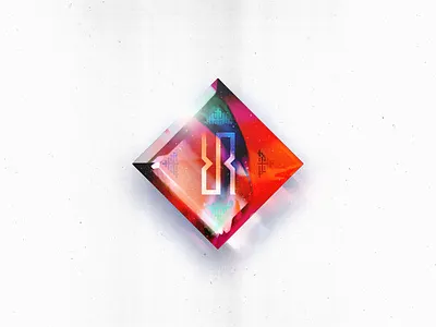 Space Age Blood Diamond album branding chiptune concept cover crystal design diamond digital digital art galaxy graphic lens flare light logo photorealism photoshop refraction space vaporwave