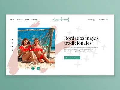 Maria Michaud - ECommerce Site ecommerce green swimsuit ui ux web webdesign website white