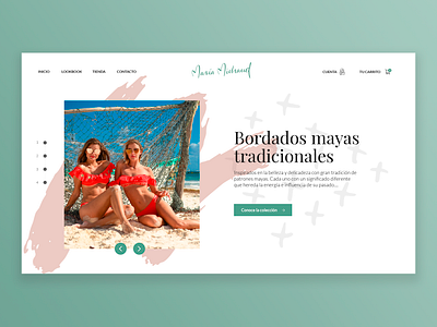 Maria Michaud - ECommerce Site ecommerce green swimsuit ui ux web webdesign website white